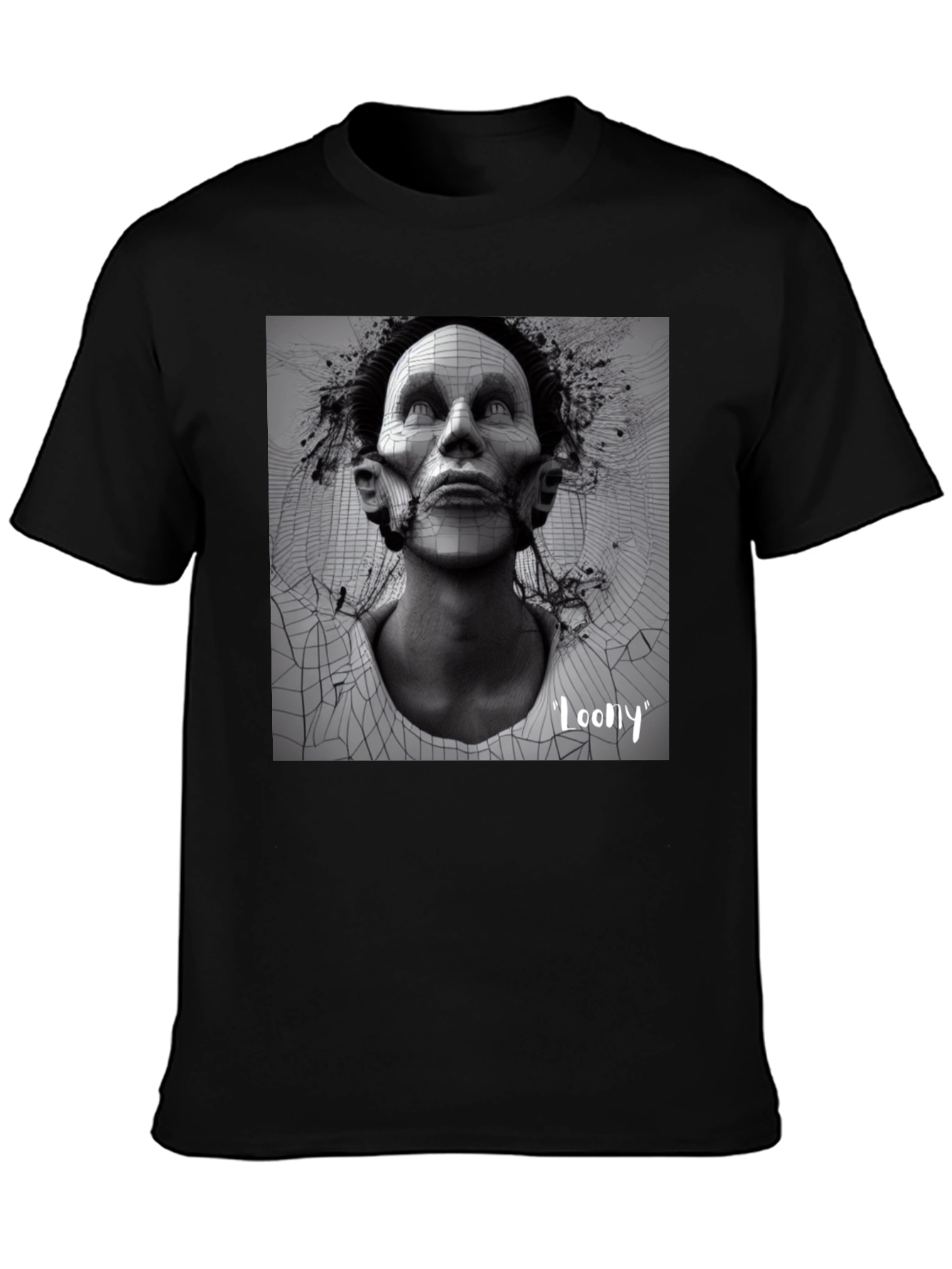 Edgy Loony Graphic Print Black T-Shirt