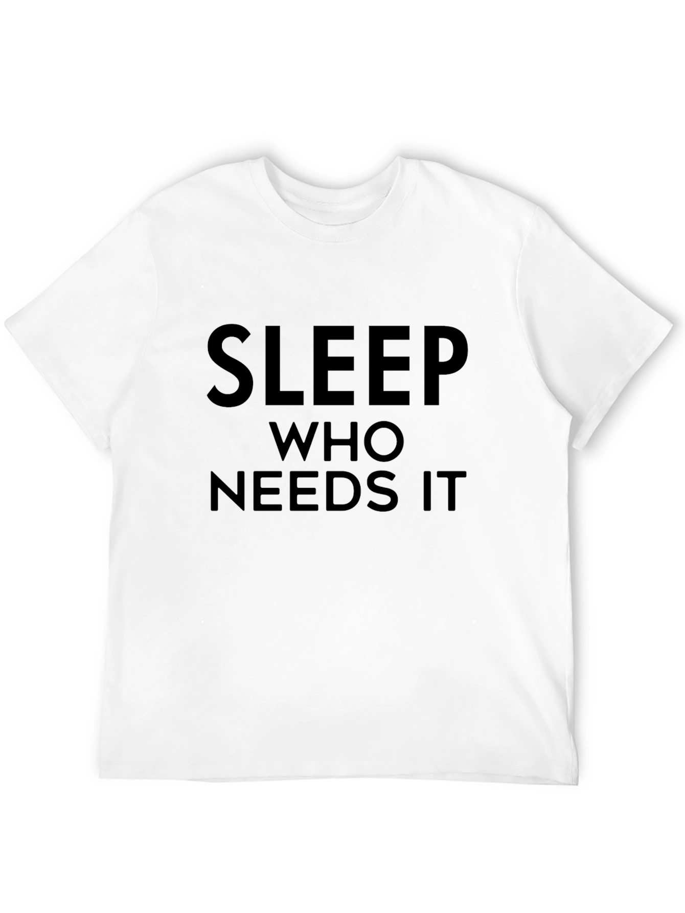 Sleep Who Needs It Black Graphic Tee