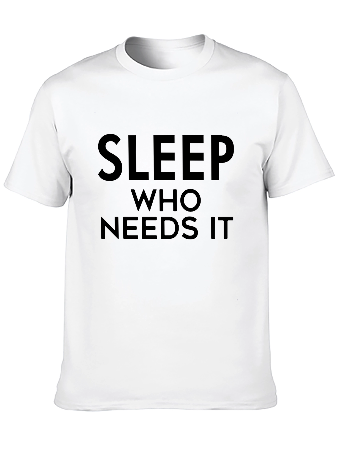 Sleep Who Needs It Black Graphic Tee