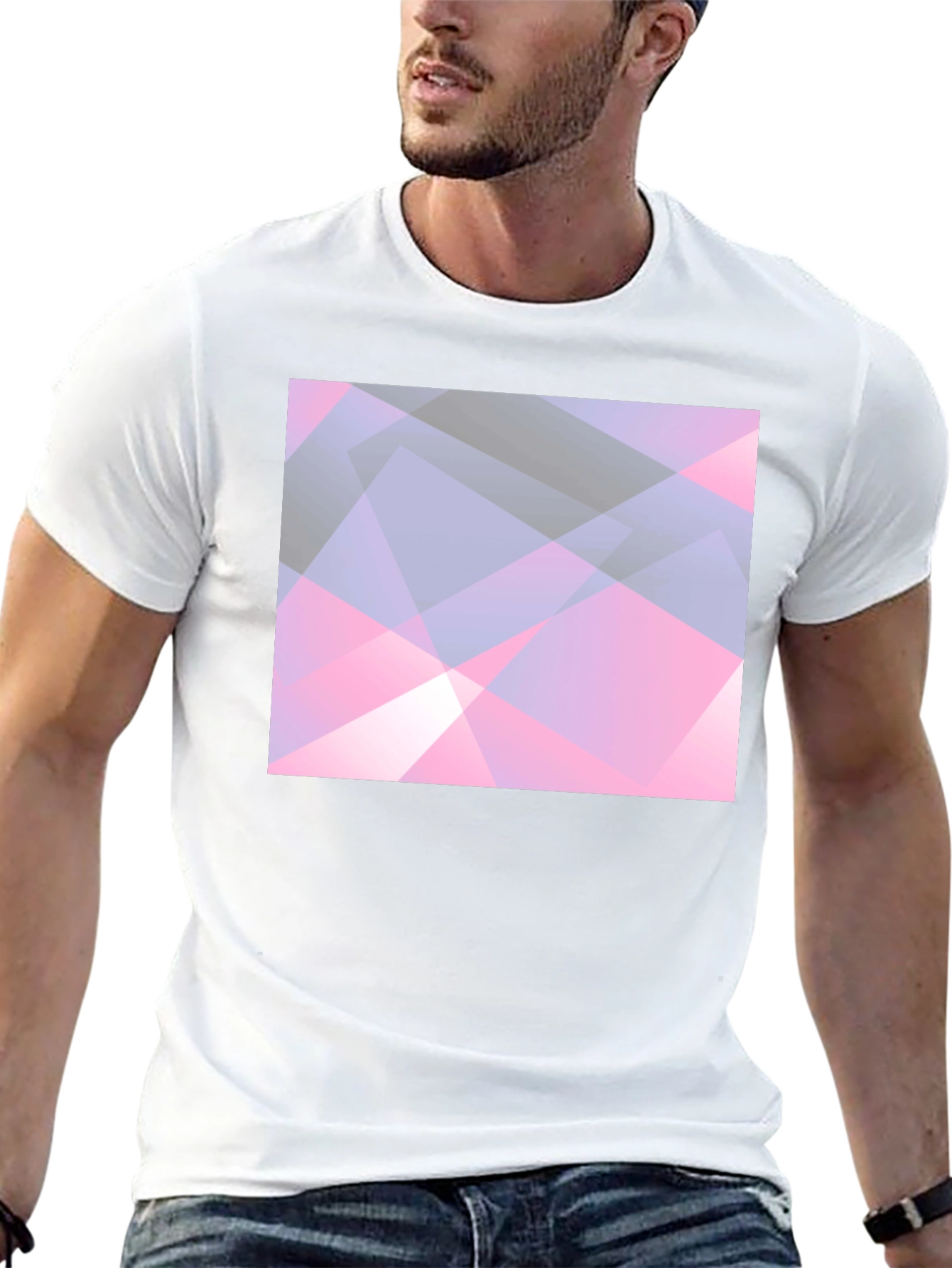 Geometric Pastel Graphic T-Shirt