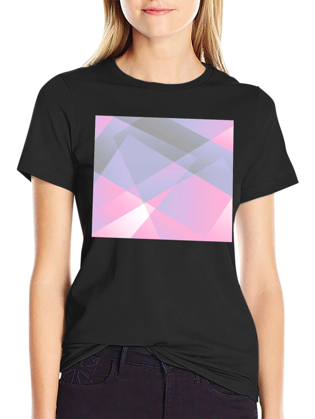 Geometric Pastel Graphic T-Shirt
