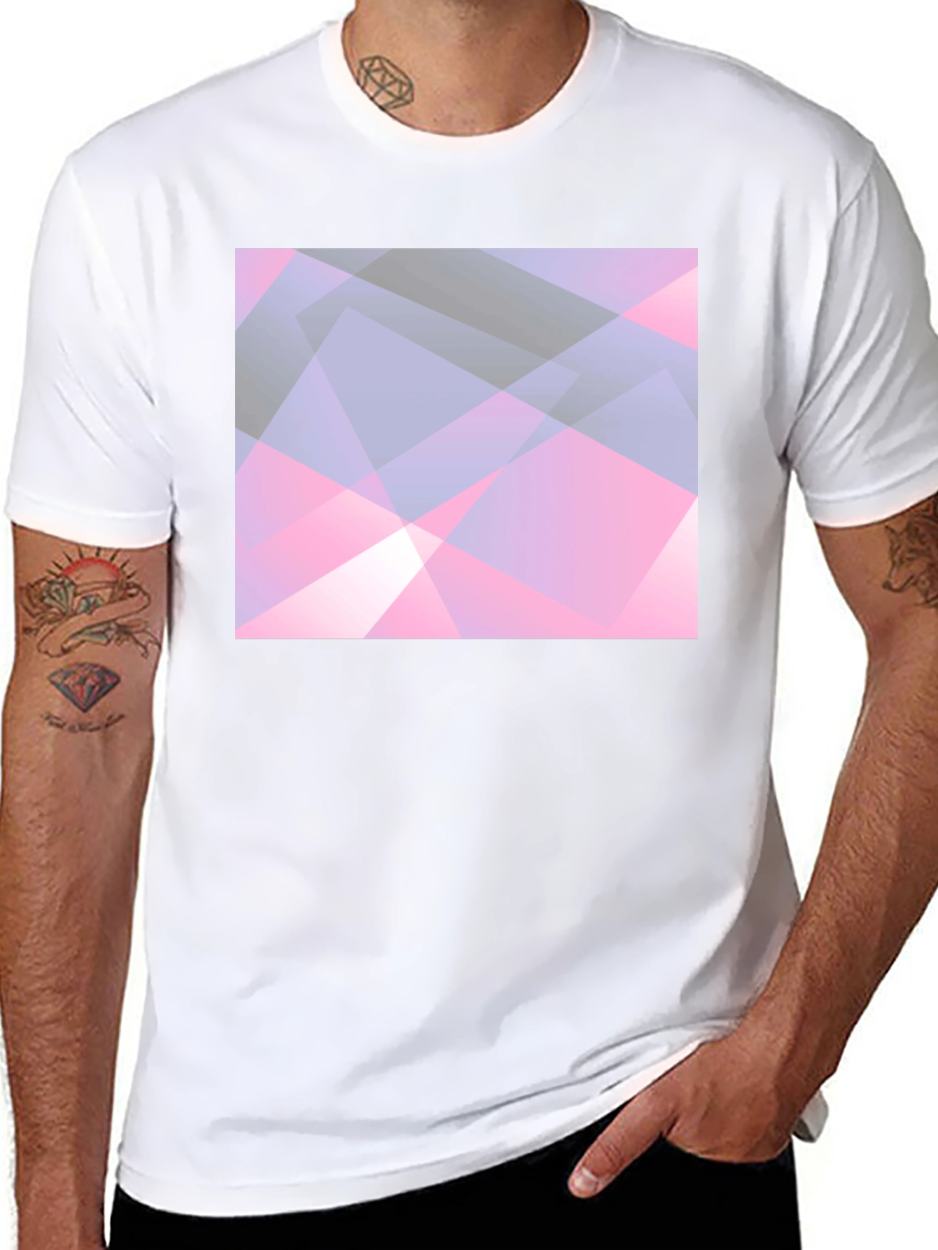 Geometric Pastel Graphic T-Shirt