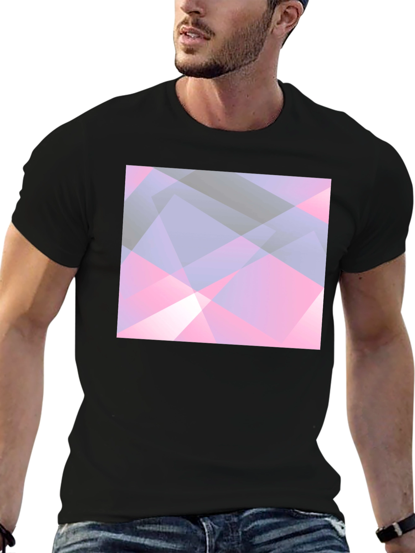 Geometric Pastel Graphic T-Shirt