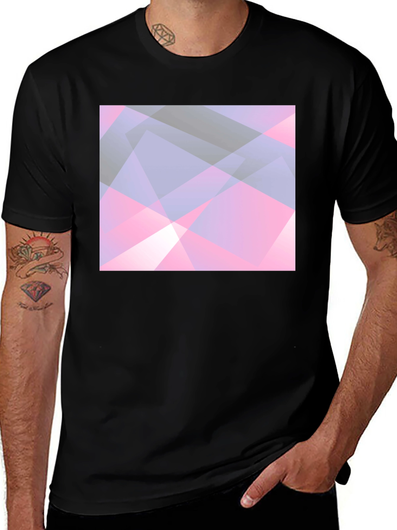Geometric Pastel Graphic T-Shirt