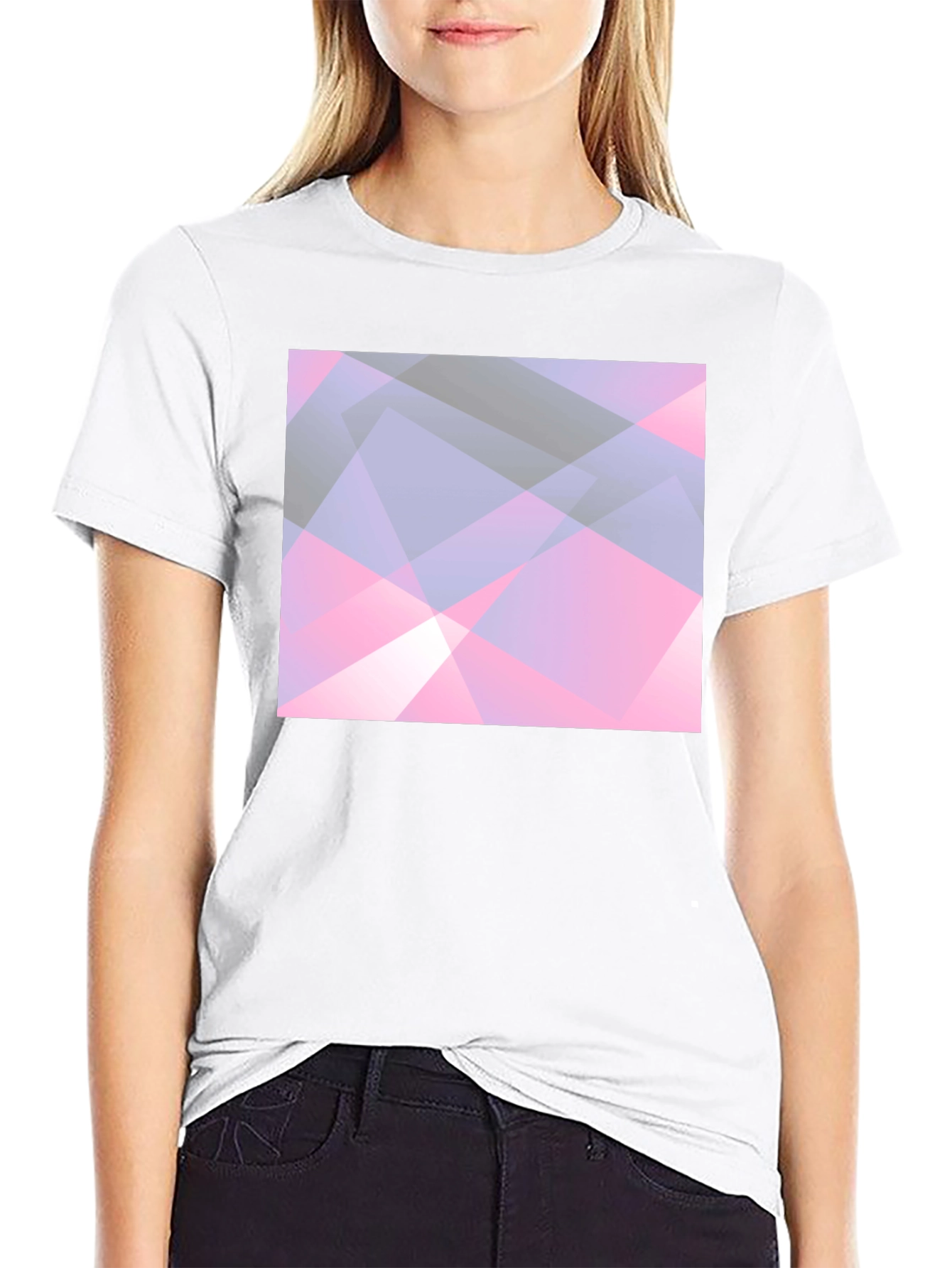 Geometric Pastel Graphic T-Shirt