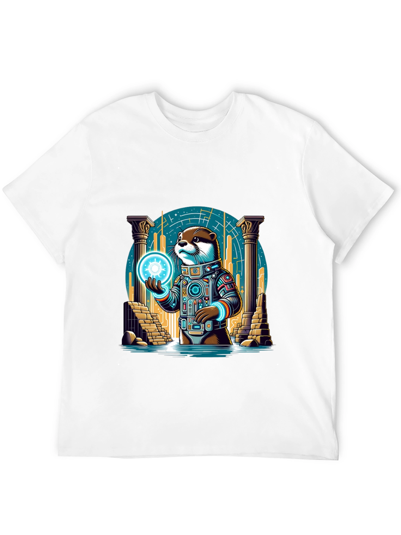 Astronaut Otter Graphic T-Shirt