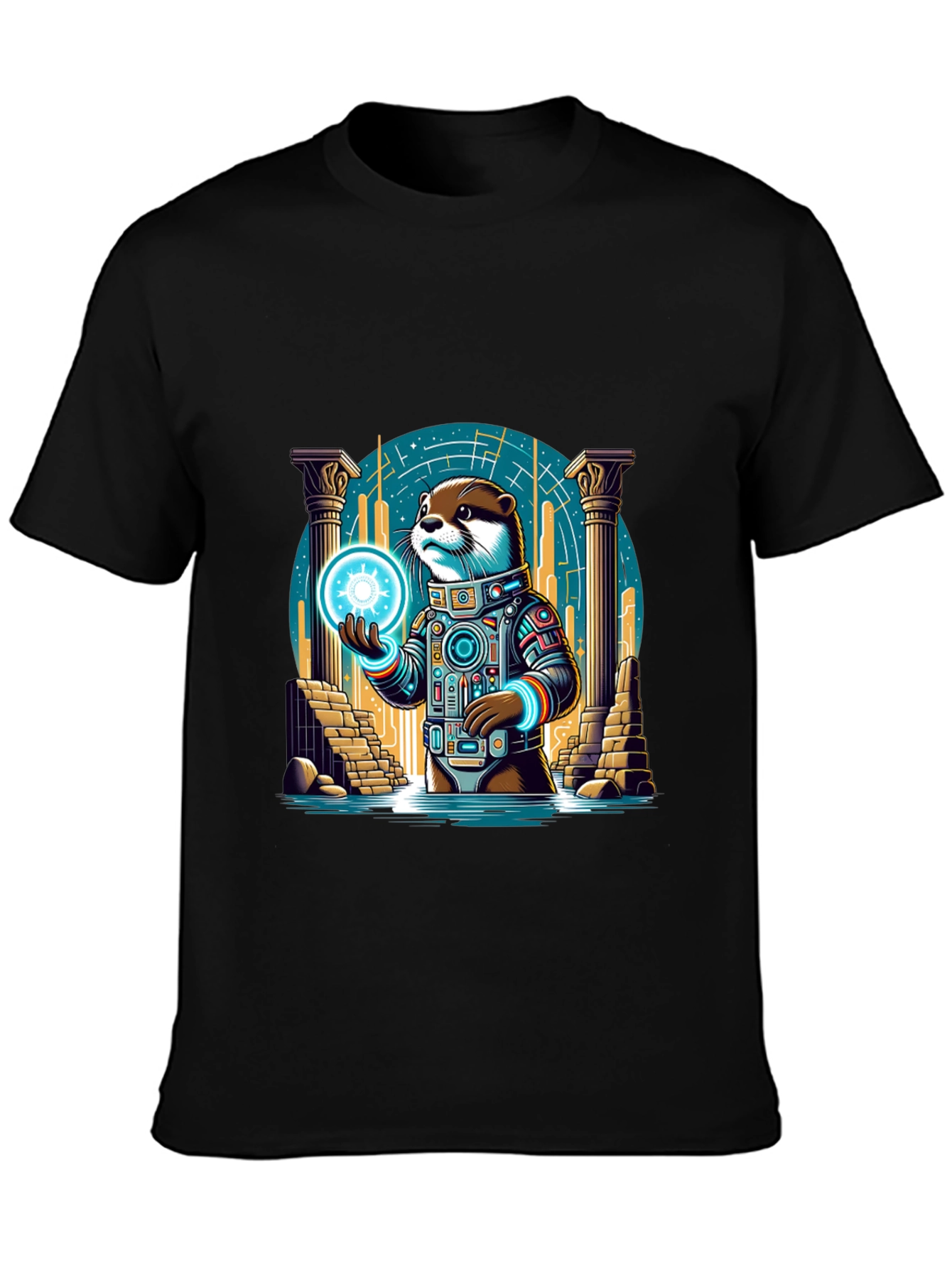 Astronaut Otter Graphic T-Shirt