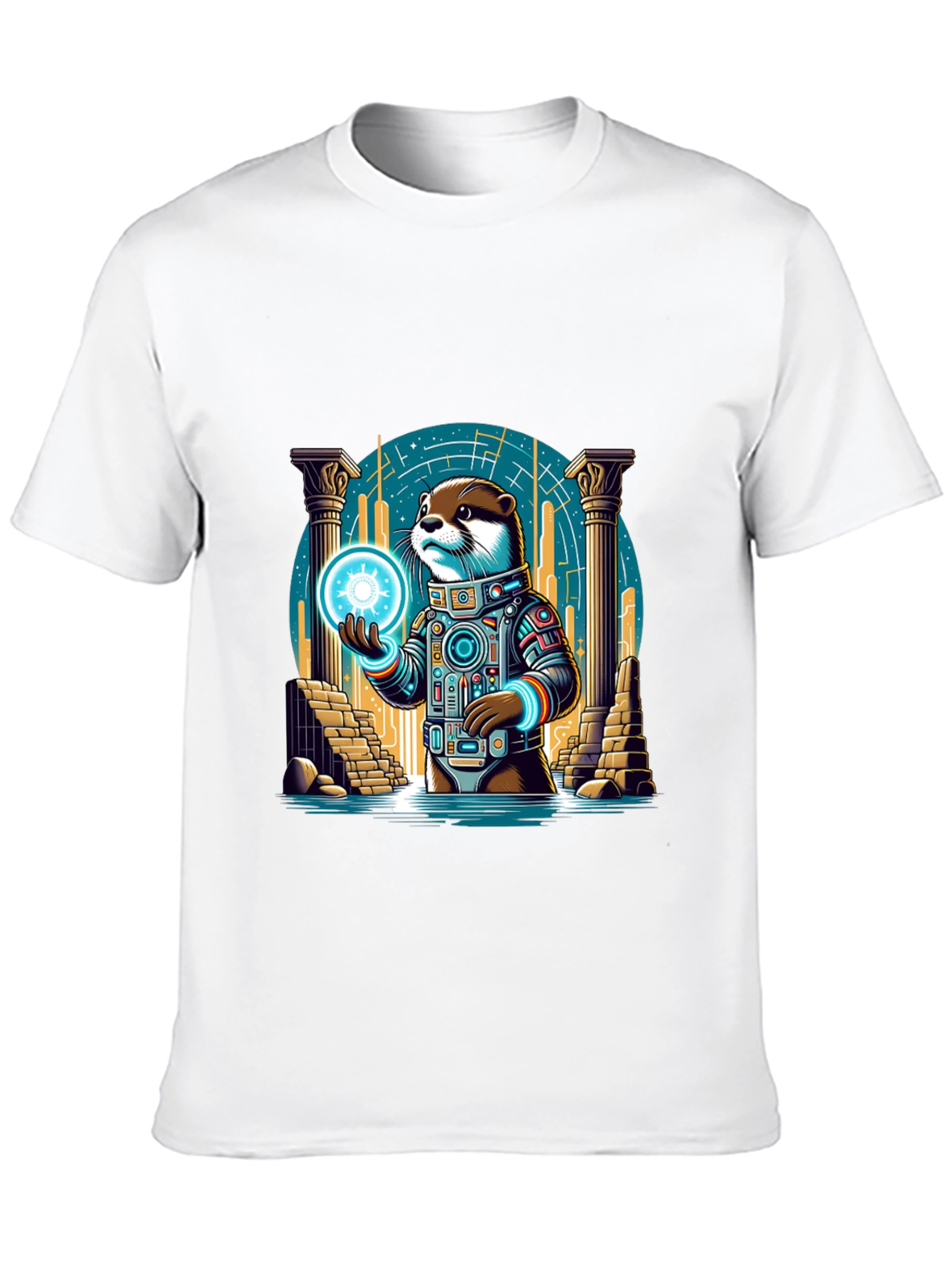 Astronaut Otter Graphic T-Shirt