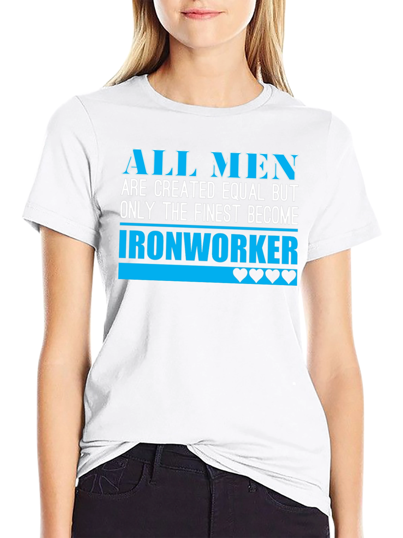Finest Ironworker T-Shirt - Black Crew Neck Tee