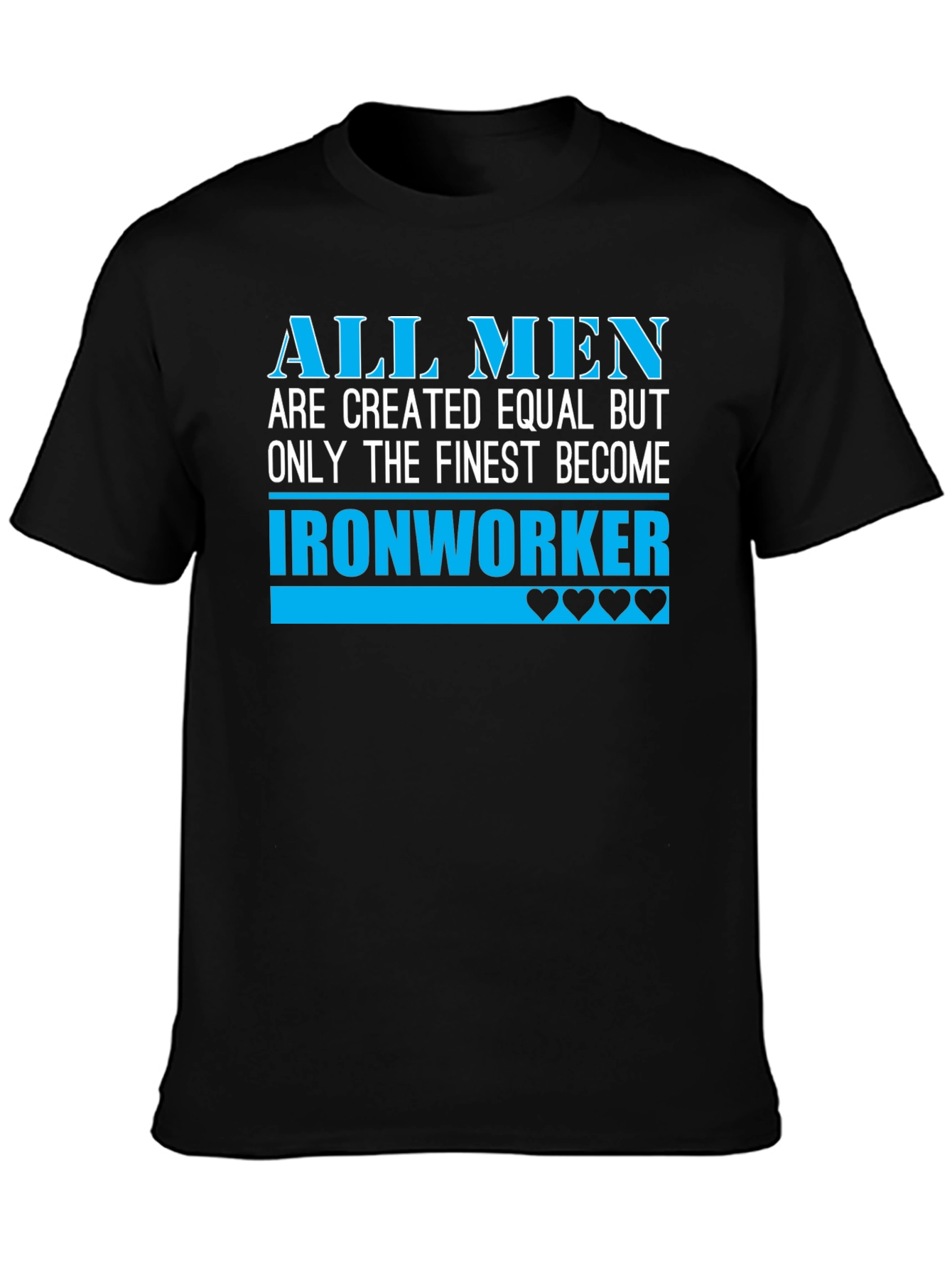 Finest Ironworker T-Shirt - Black Crew Neck Tee
