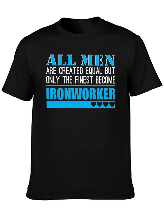 Finest Ironworker T-Shirt - Black Crew Neck Tee