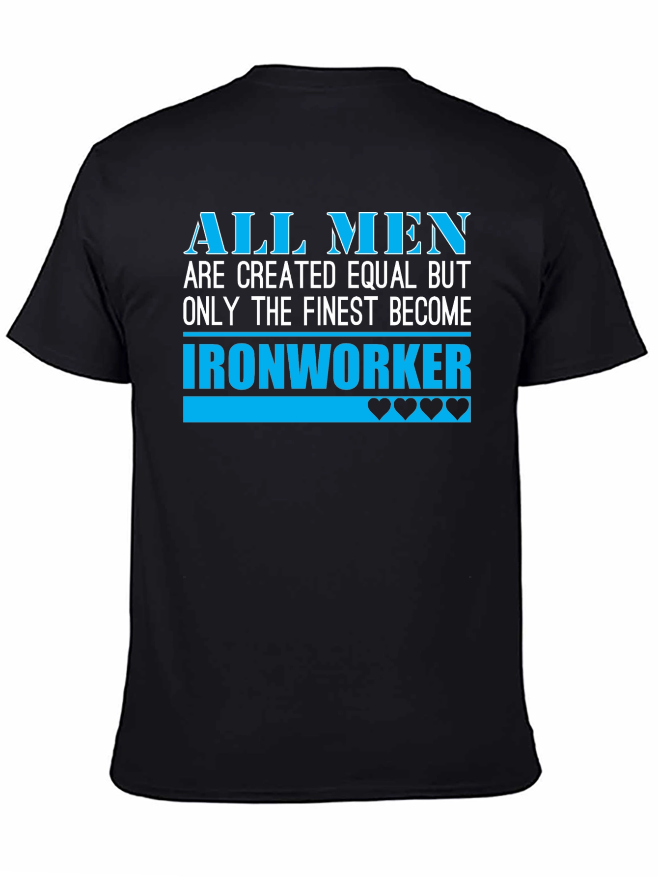 Finest Ironworker T-Shirt - Black Crew Neck Tee