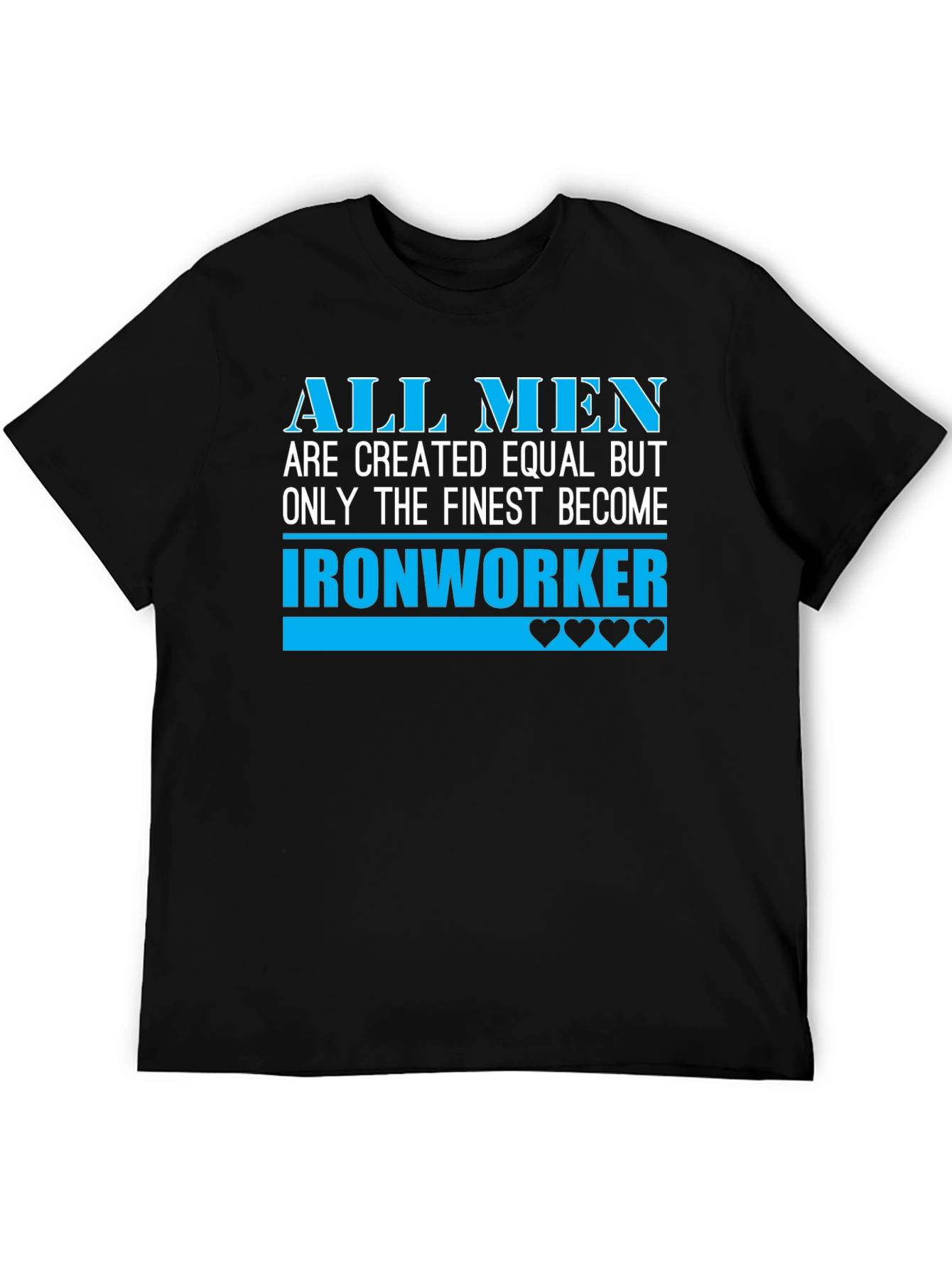 Finest Ironworker T-Shirt - Black Crew Neck Tee