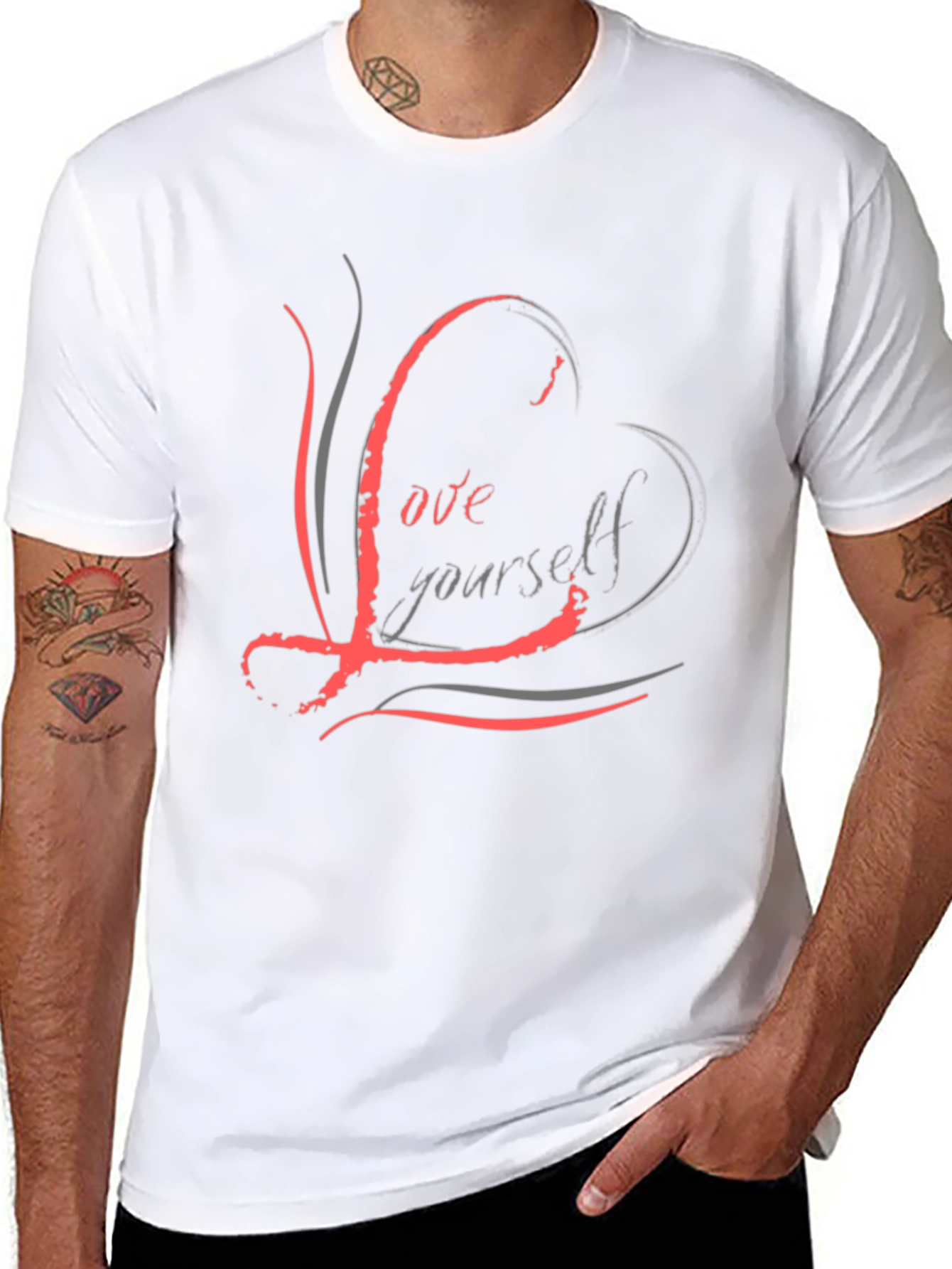 Love Yourself Graphic Black T-Shirt