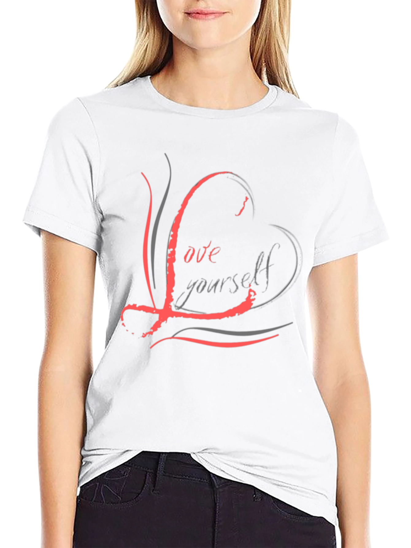 Love Yourself Graphic Black T-Shirt