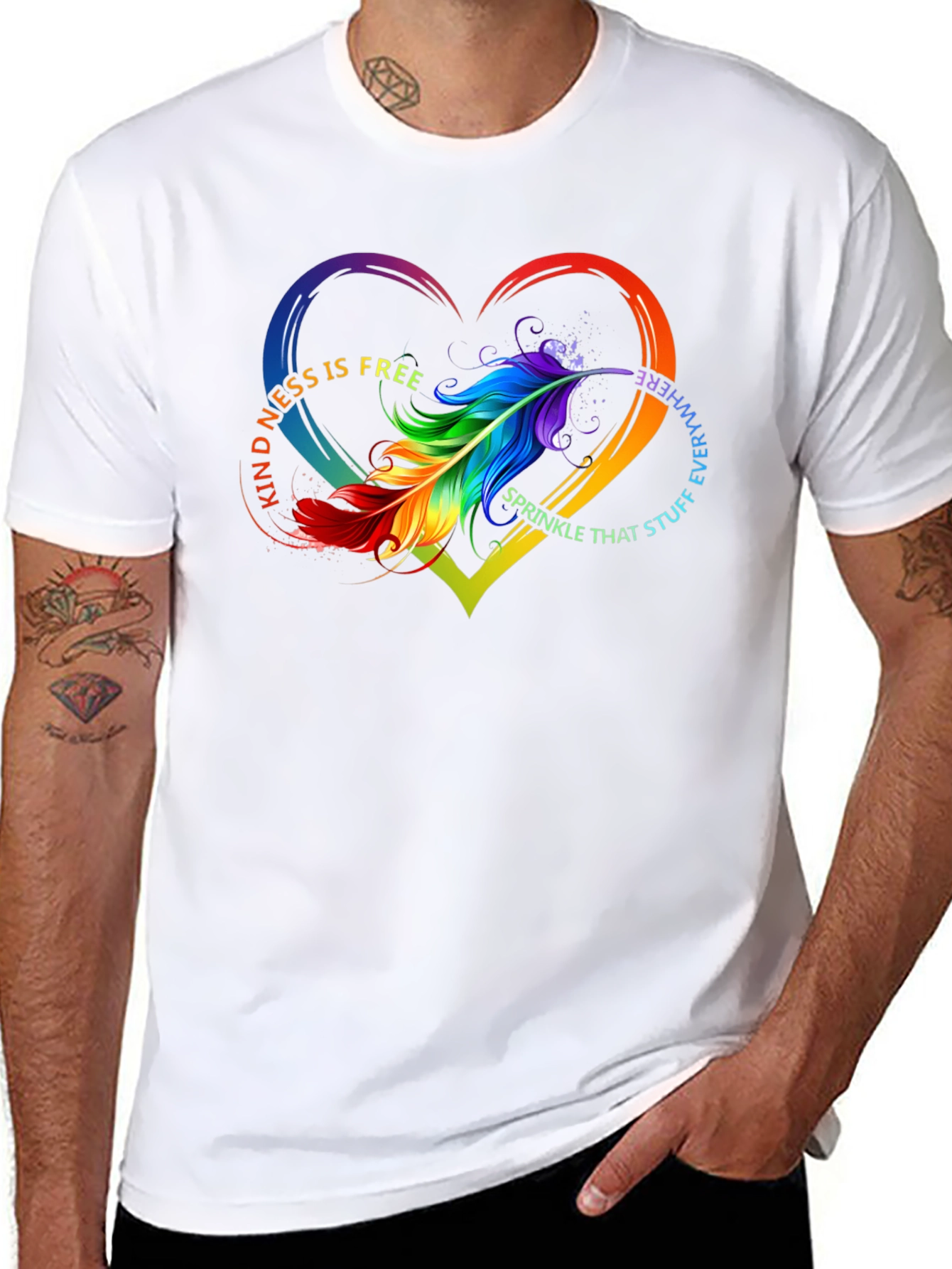 Kindness Feather Heart T-Shirt