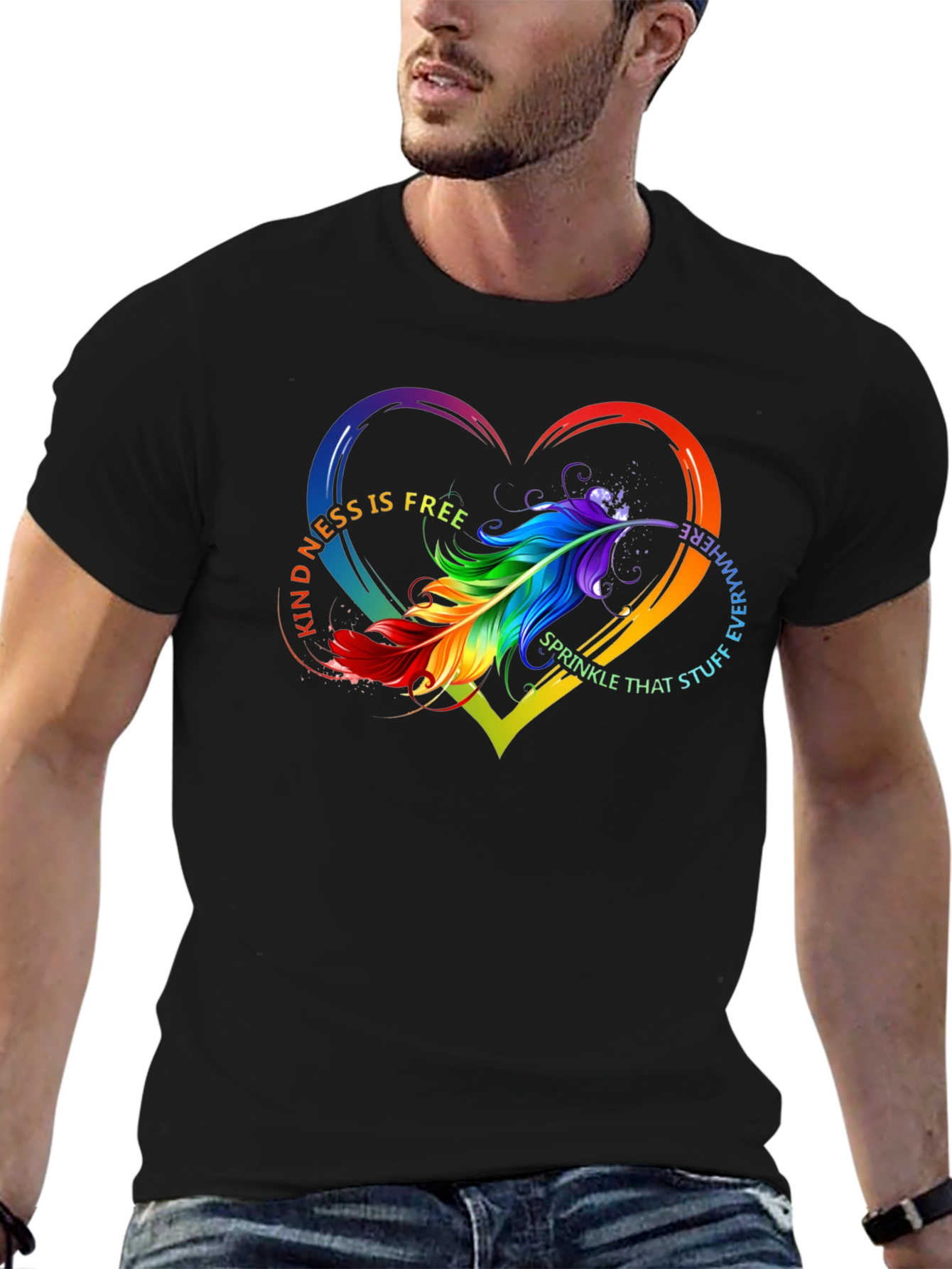 Kindness Feather Heart T-Shirt
