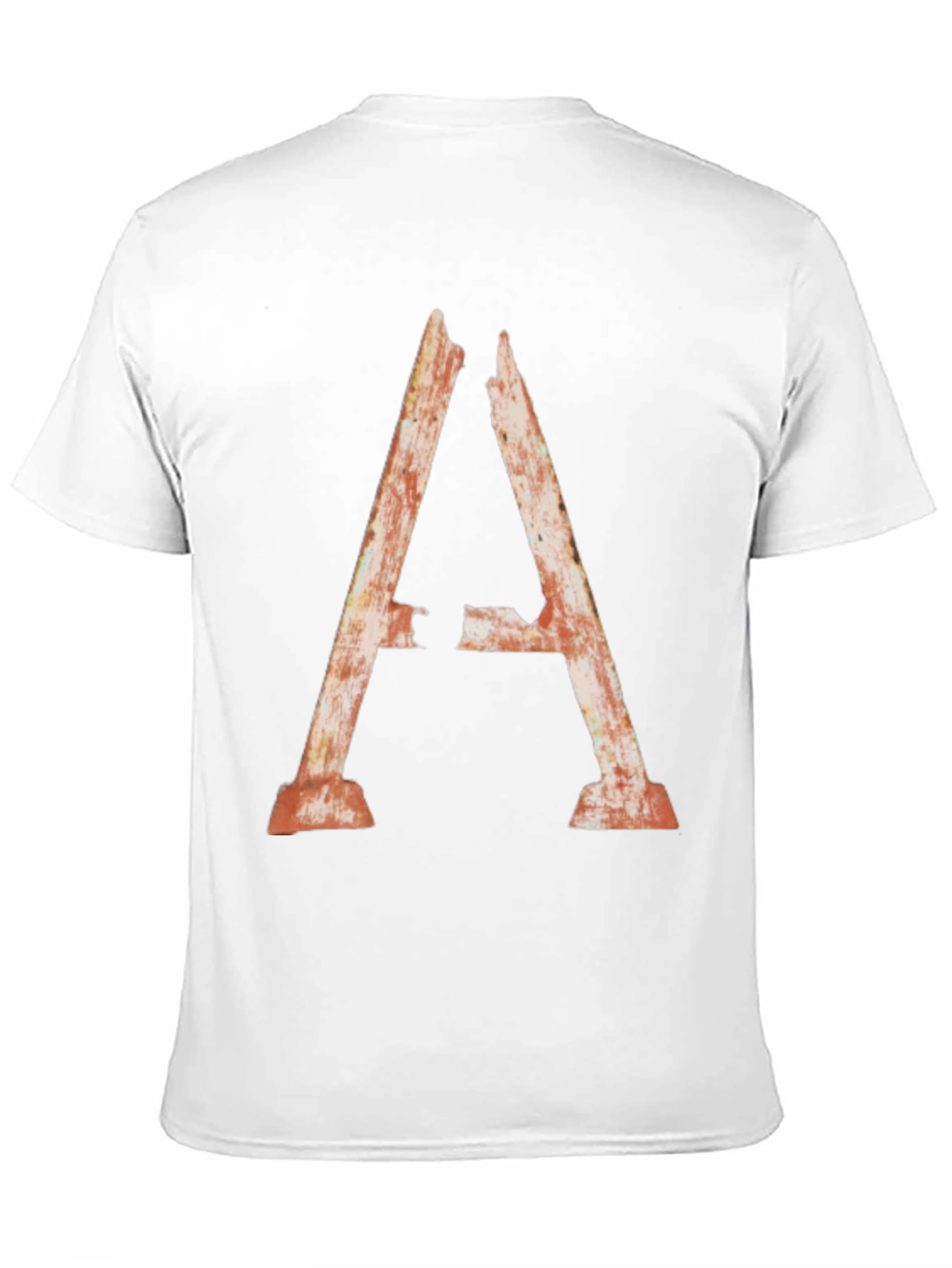 Rustic Letter A Graphic Tee - Distressed Style Shirt