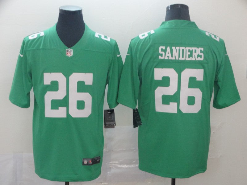 Men's Philadelphia Eagles Miles Sanders #26 Green Game Jerseys