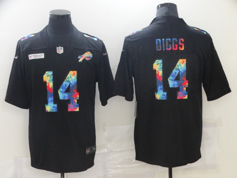 Men's Buffalo Bills Stefon Diggs #14 Black Game Jerseys