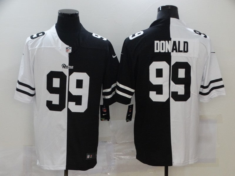 Men's Los Angeles Rams Aaron Donald #99 Black/White Game Jerseys