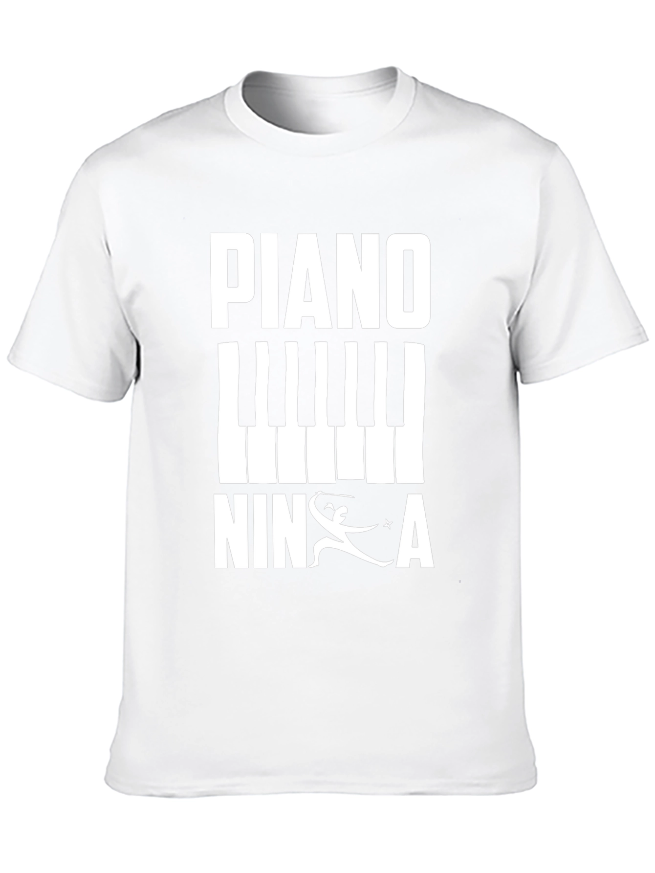 Piano Ninja Black T-Shirt - Unique Music Lover Apparel