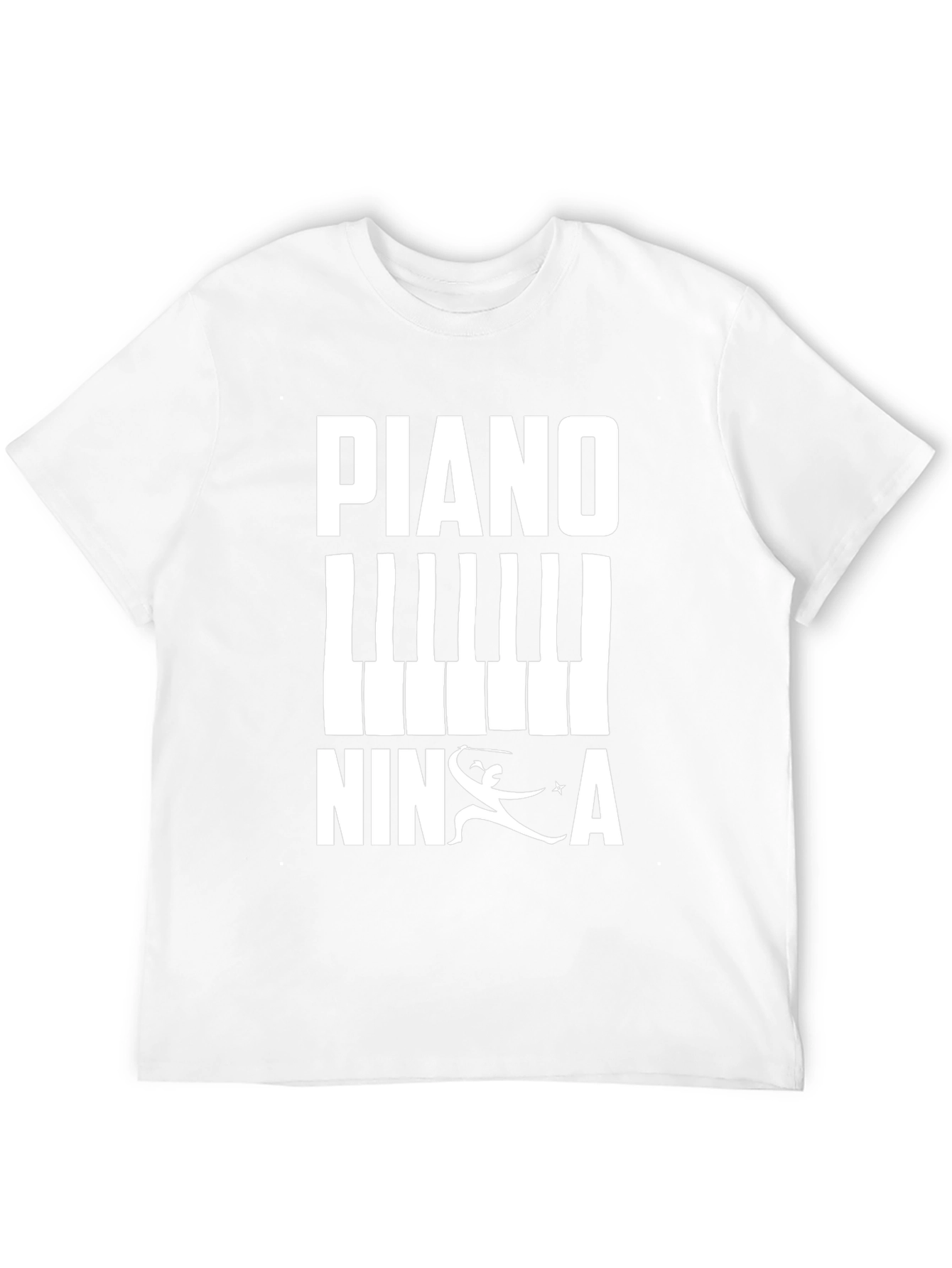 Piano Ninja Black T-Shirt - Unique Music Lover Apparel