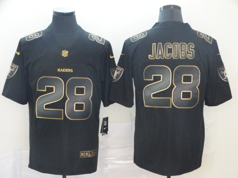 Men's Las Vegas Raiders Josh Jacobs #28 Black Game Player Jerseys
