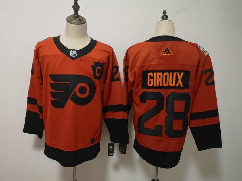 Men's Philadelphia Flyers Claude Giroux #28 Orange Replica Player Jerseys