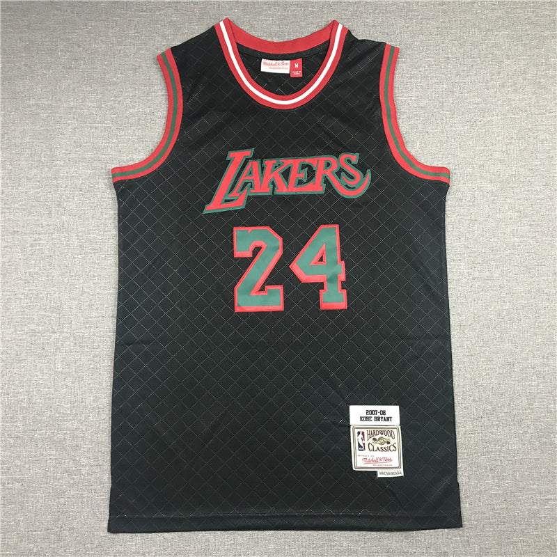 Men's Los Angeles Lakers Kobe Bryant #24 Black Hardwood Classics Player Jerseys