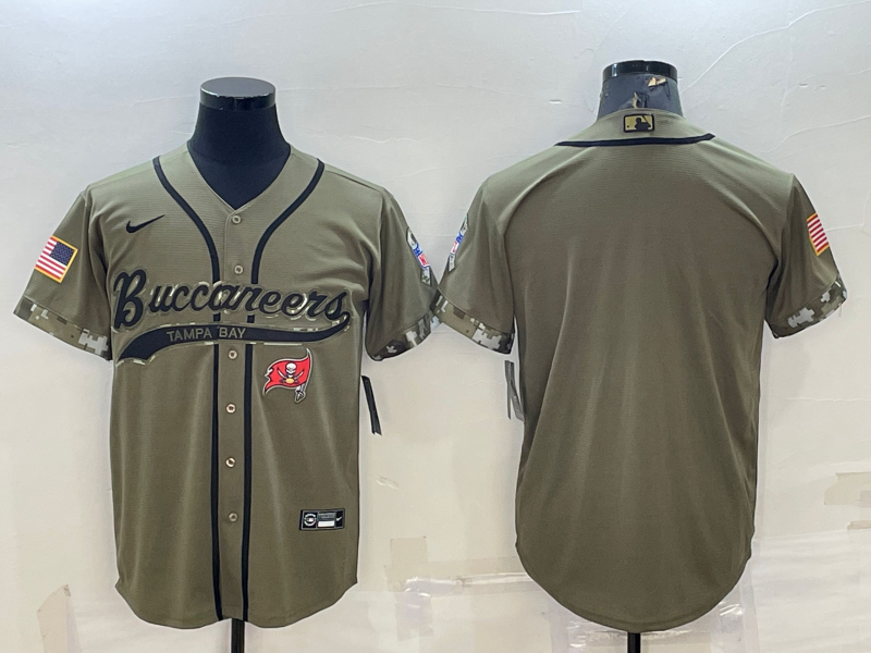 Men's Tampa Bay Buccaneers Olive 2022 Salute To Service Retired Player Limited Blank Jerseys
