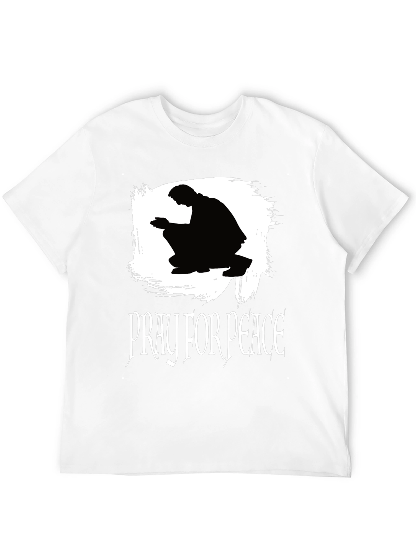 Pray for Peace Black Graphic T-Shirt