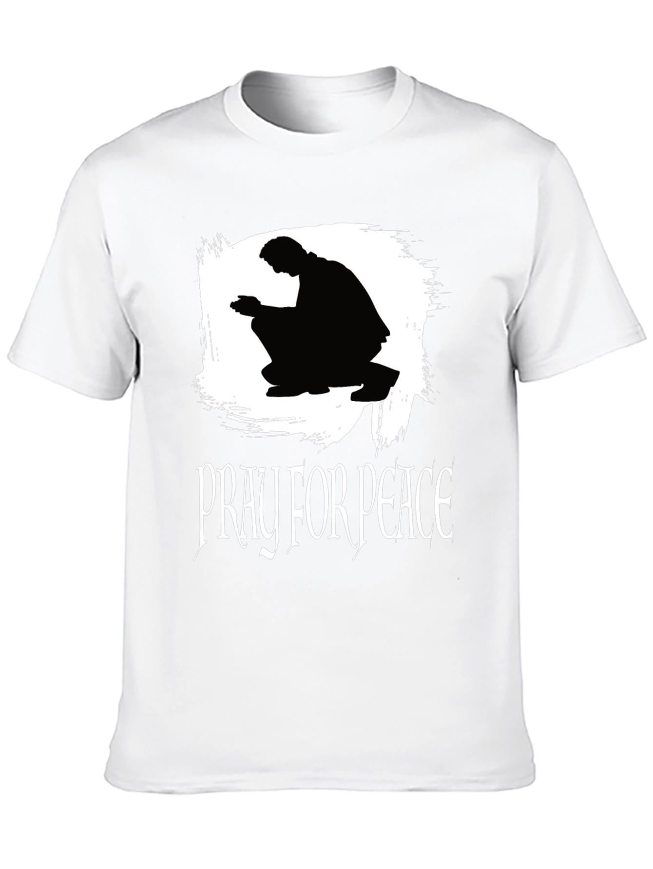 Pray for Peace Black Graphic T-Shirt