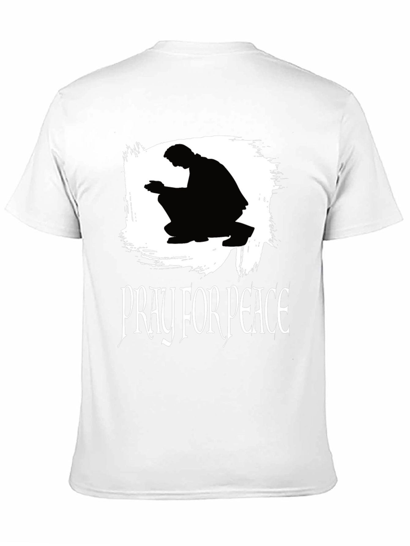 Pray for Peace Black Graphic T-Shirt