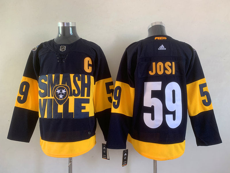 Men's Nashville Predators Roman Josi #59 Black Breakaway Player Jerseys