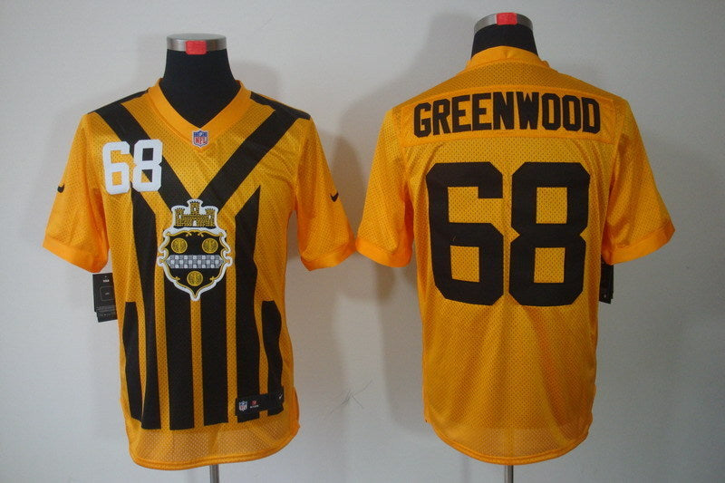 Men's Pittsburgh Steelers LC Greenwood #68 Gold Game Jerseys