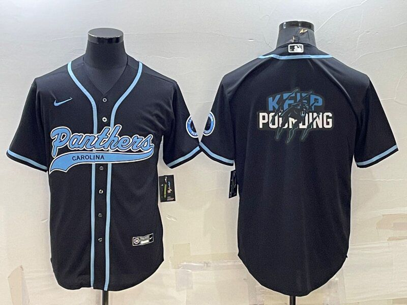 Men's Carolina Panthers Black Game Jerseys