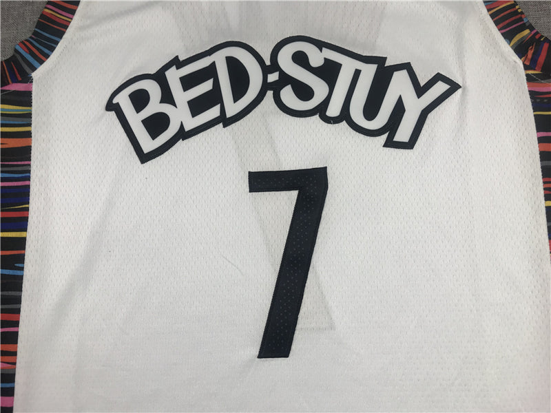 Men's Brooklyn Nets Kevin Durant #7 White Swingman Jerseys - City Edition
