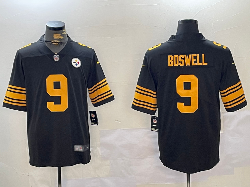 Men's Pittsburgh Steelers Chris Boswell #9 Black Game Player Jerseys