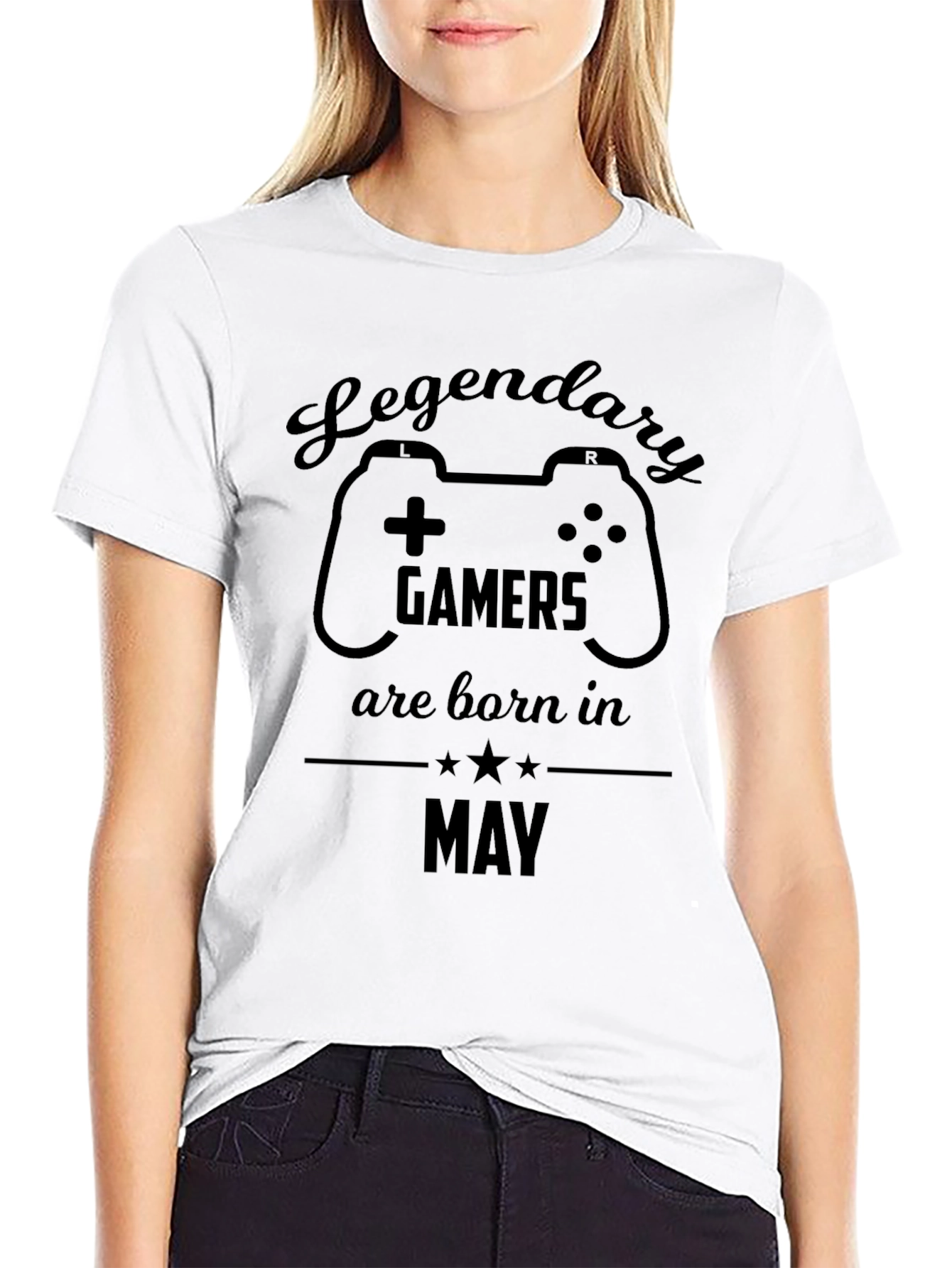 Legendary Gamers Born in May Black T-Shirt