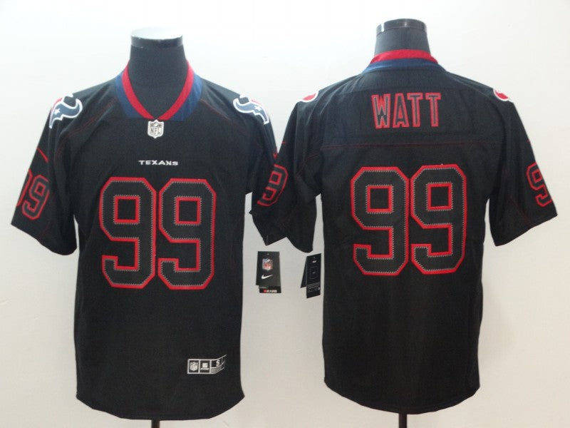 Men's Houston Texans J.J. Watt #99 Black Authentic Game Jerseys