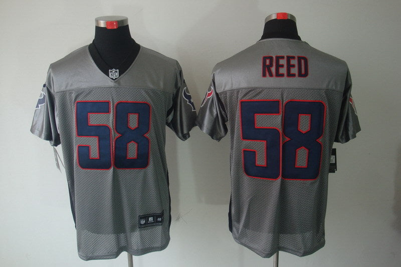 Men's Houston Texans Brooks Reed #58 Gray Game Jerseys
