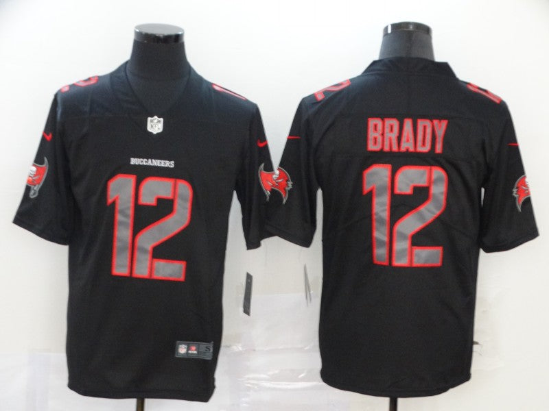 Men's Tampa Bay Buccaneers Tom Brady #12 Black Authentic Player Game Jerseys