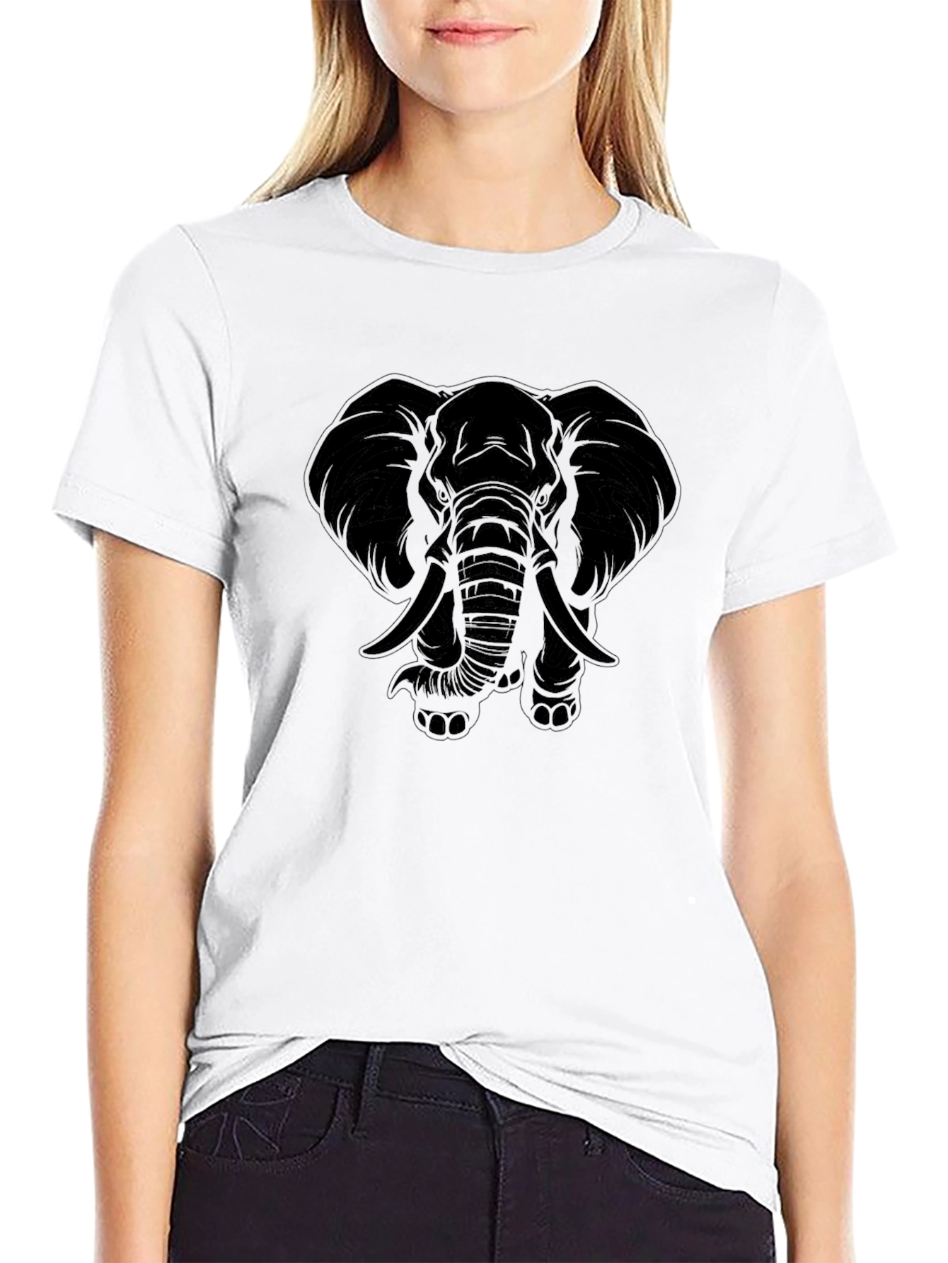 Elephant Graphic Print T-Shirt