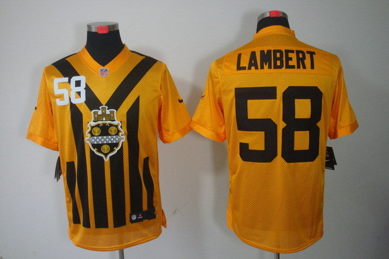 Men's Pittsburgh Steelers Jack Lambert #58 Gold Game Jerseys