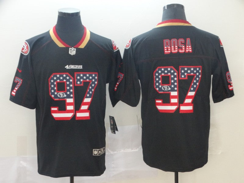 Men's San Francisco 49ers Nick Bosa #97 Black Game Jerseys