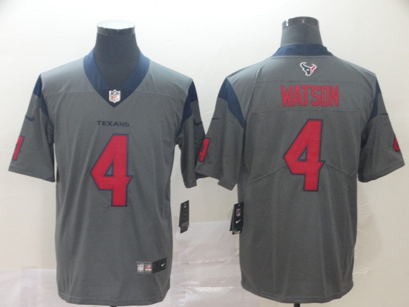 Men's Houston Texans Deshaun Watson #4 Gray Inverted Legend Jerseys