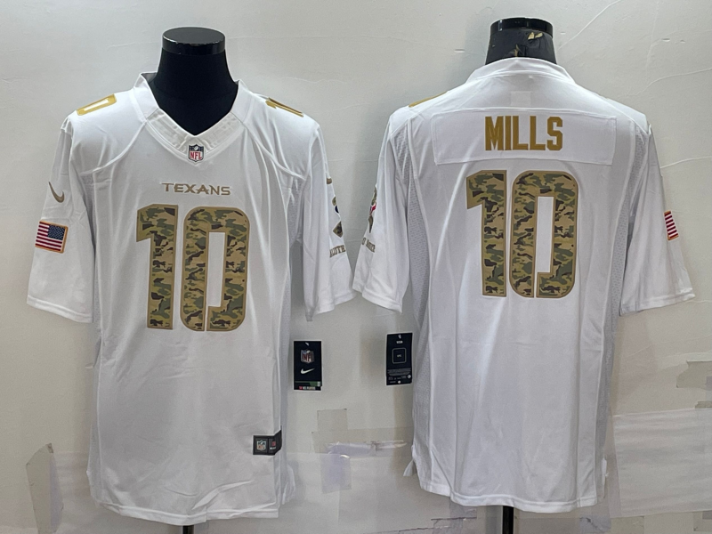 Men's Houston Texans Davis Mills #10 White Player Jerseys