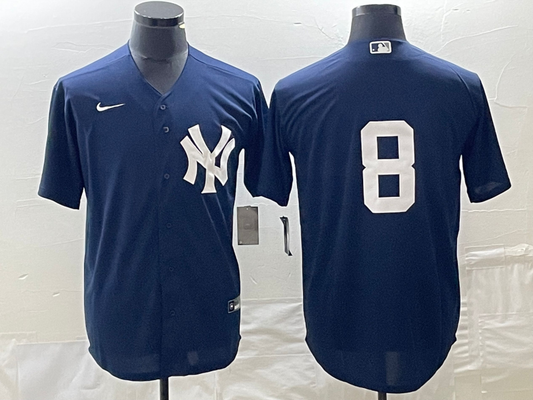 Men's New York Yankees Yogi Berra #8 Navy Replica Player Name Jerseys