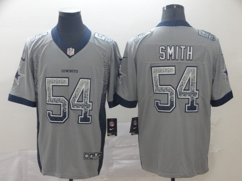 Men's Dallas Cowboys Jaylon Smith #54 Gray Game Jerseys